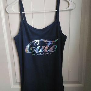 Fitted Cute Holographic tank top